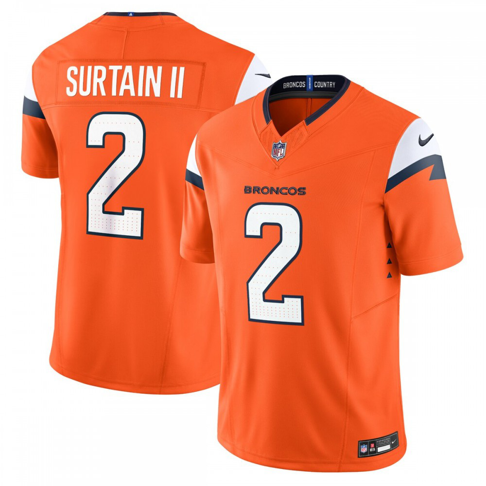 Patrick Surtain II Denver Broncos Nike Mile High Collection Vapor F.U.S.E. Limited Jersey - Orange-GridironStore